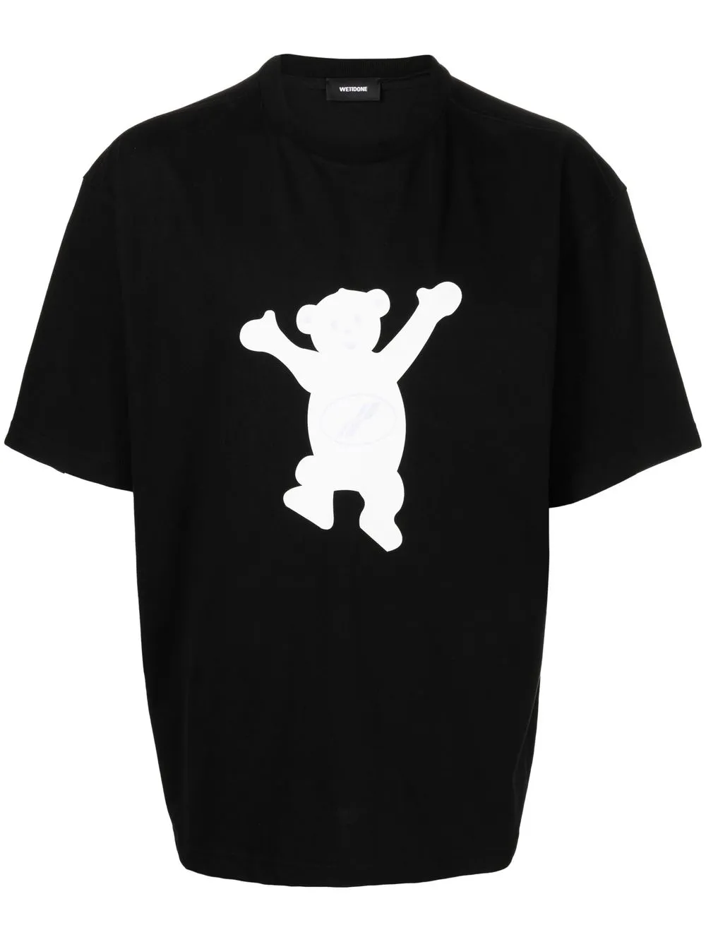 

We11done playera con motivo de oso - Negro