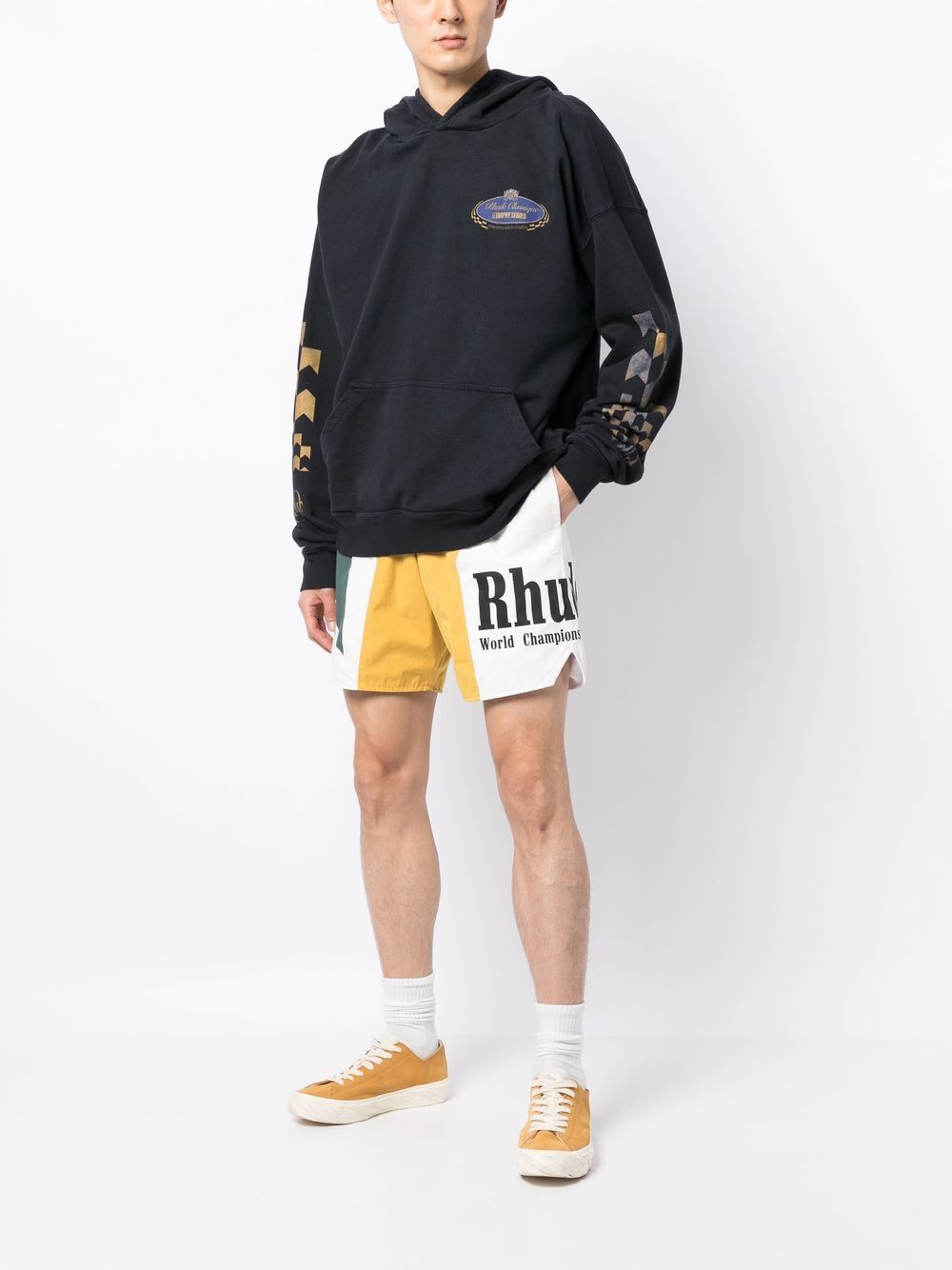 Rhude Hoodie met grafische print - Zwart