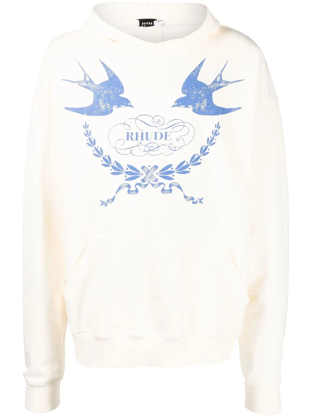 

Rhude hoodie con estampado gráfico - Blanco