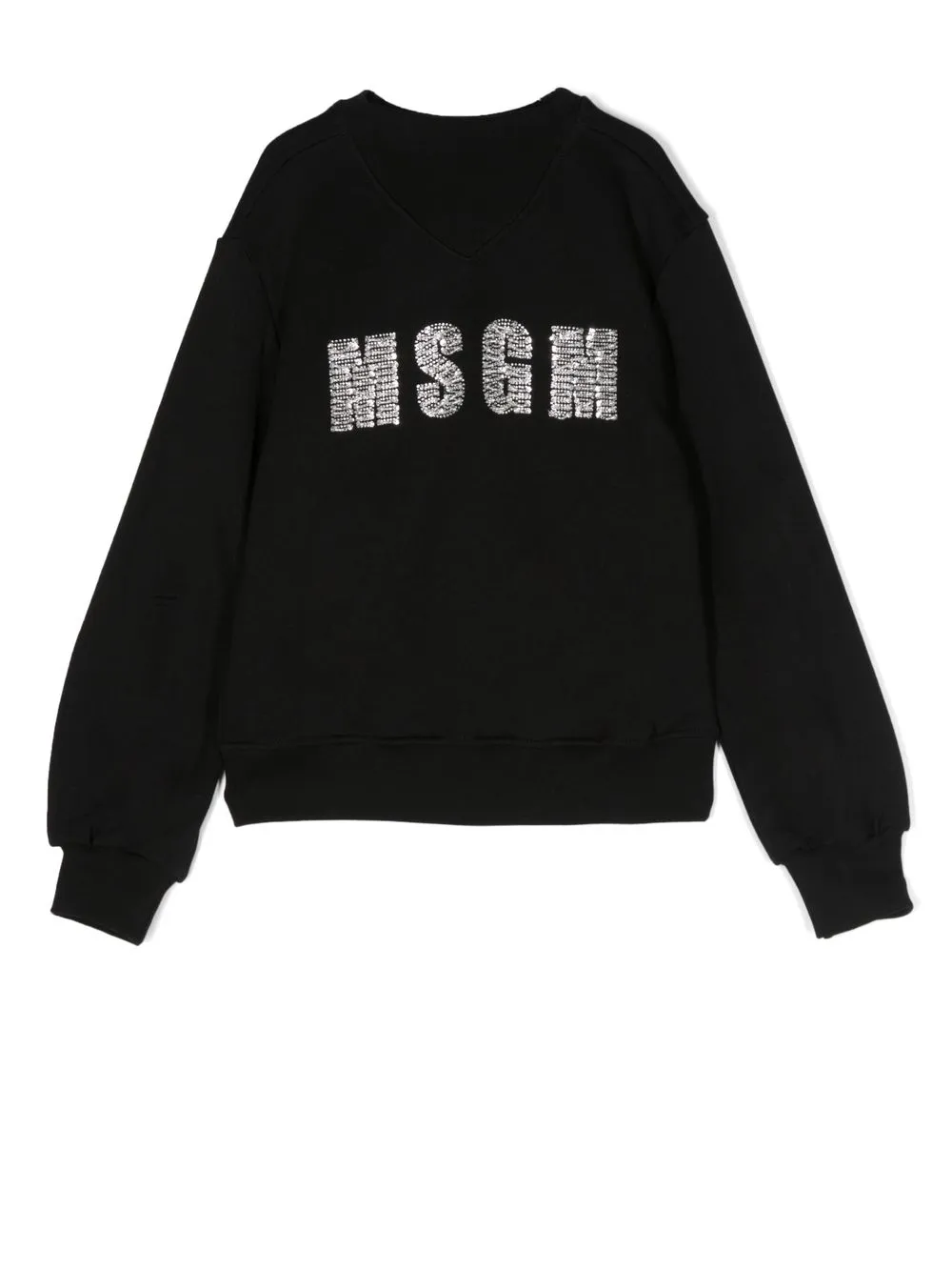 

MSGM Kids sudadera con logo de cuentas - Negro