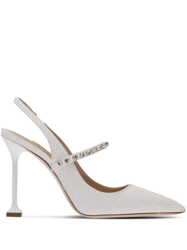 Miu Miu Satin sling-back 105mm Pumps - Farfetch