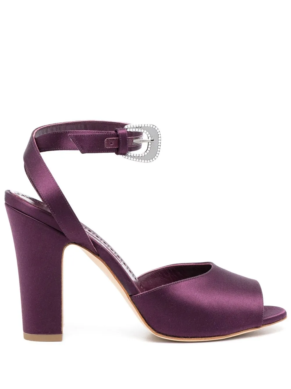 

Manolo Blahnik 100mm opne-toe heeled sandals - Purple