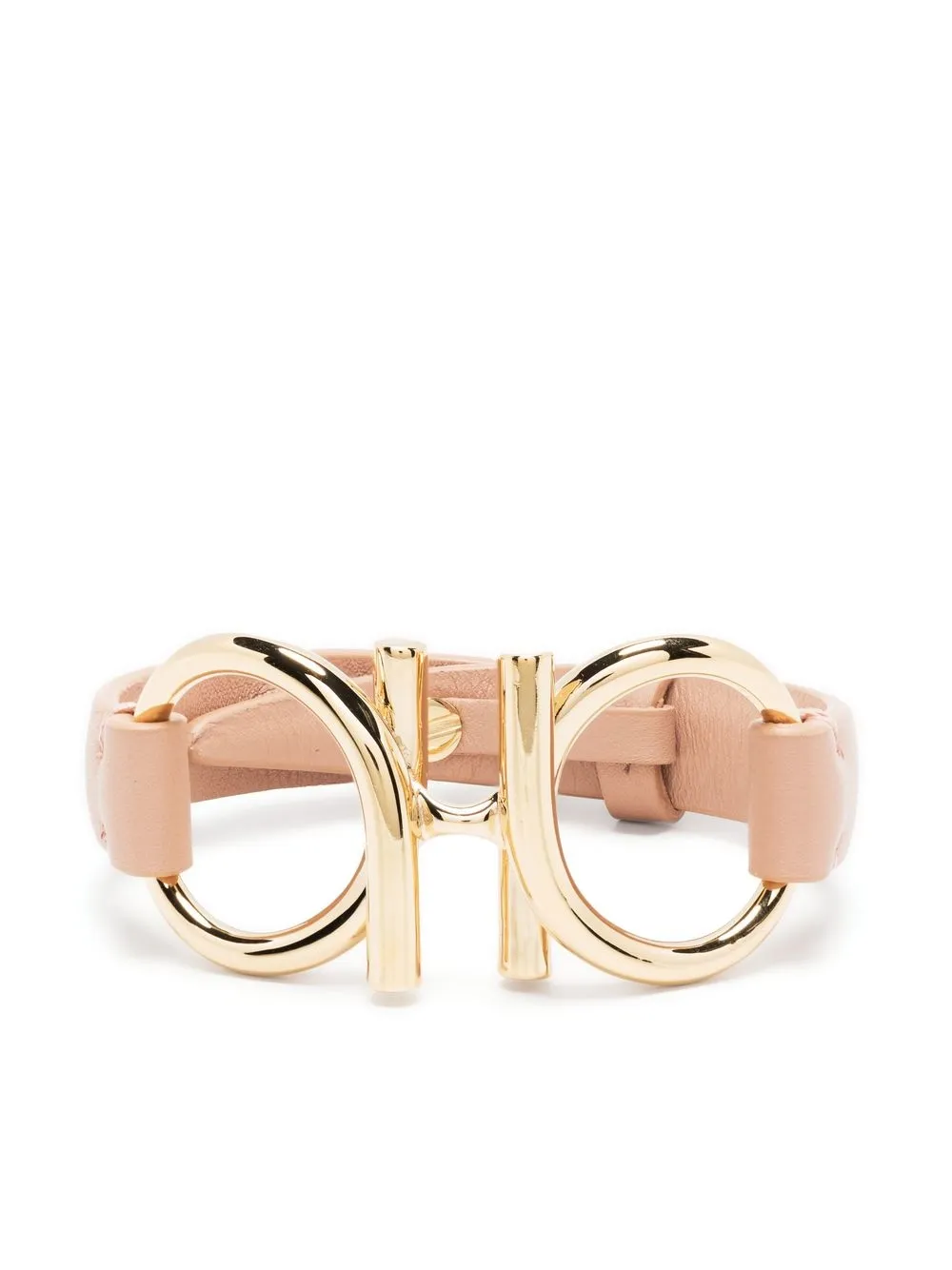 FERRAGAMO GANCINI LEATHER BRACELET