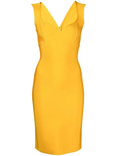 Herve L. Leroux sweetheart-neckline pencil dress