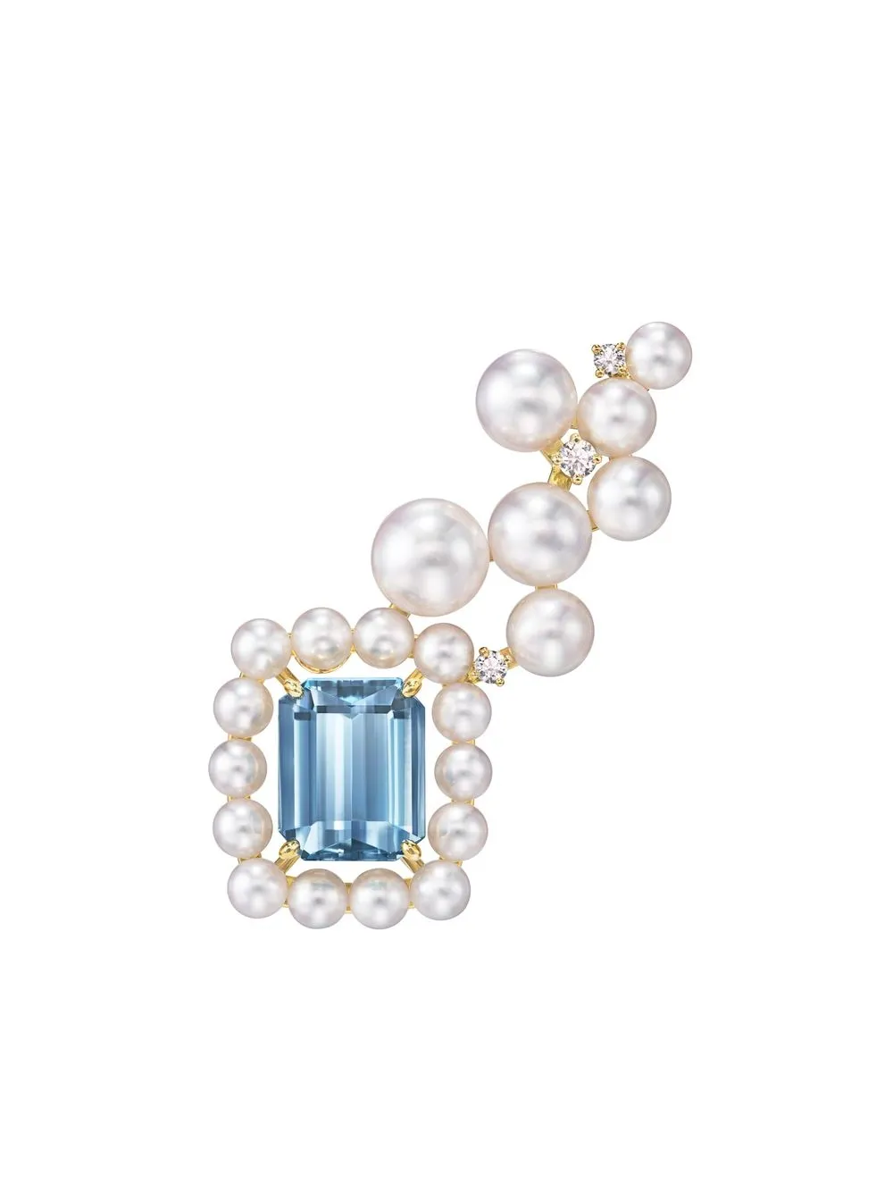 

TASAKI 18kt yellow gold Atelier Ore multi-stone earring