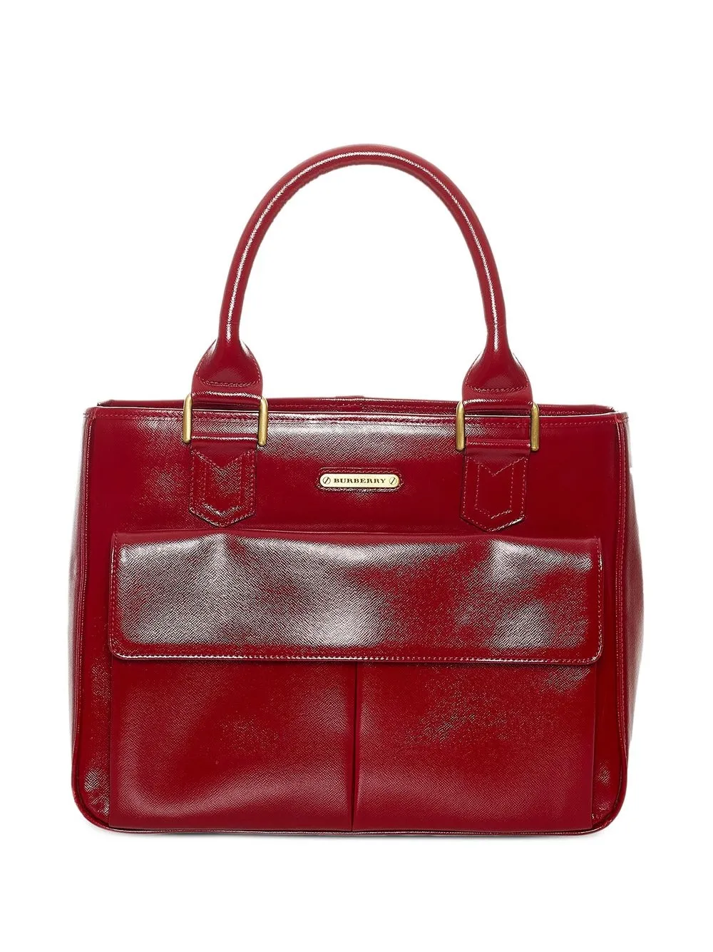 

Burberry Pre-Owned tote con placa del logo - Rojo