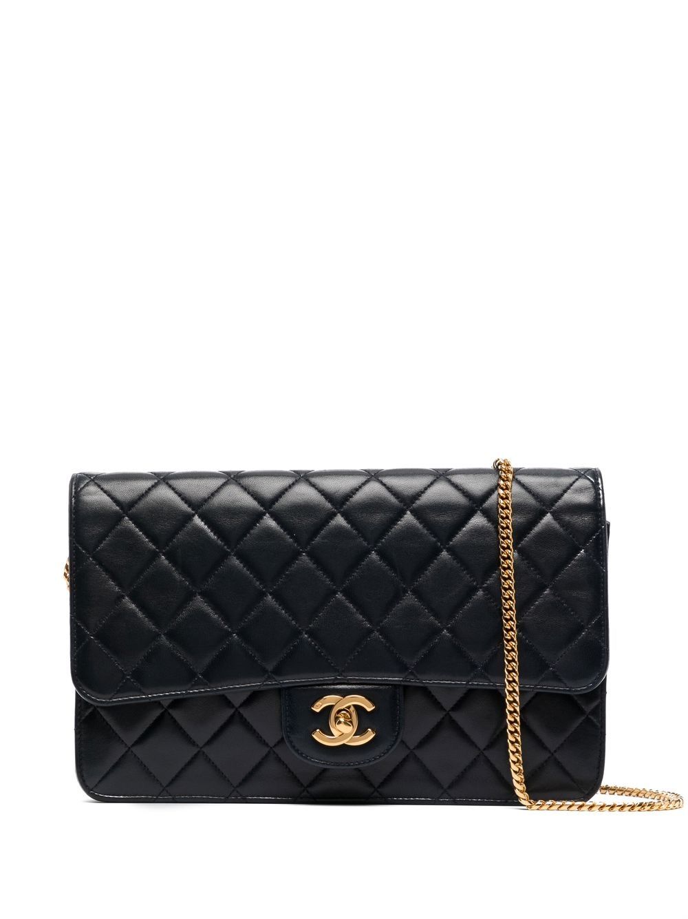 

Chanel Pre-Owned bolsa de hombro con Classic Flap 1985-1990 mediana - Negro