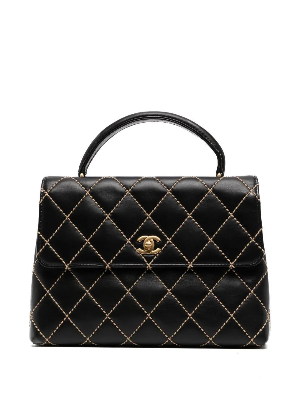

Chanel Pre-Owned bolsa CC Wild Stitch con asa en el tope 2005 - Negro