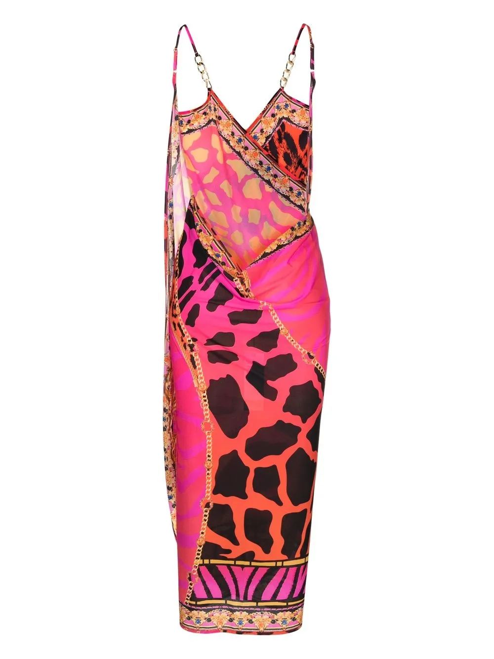 Camilla Wikkelrok met dierenprint - Roze