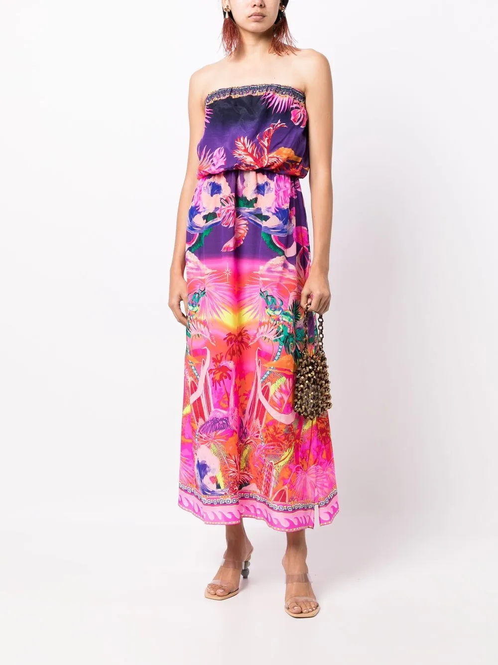 Camilla Strapless jurk - Paars