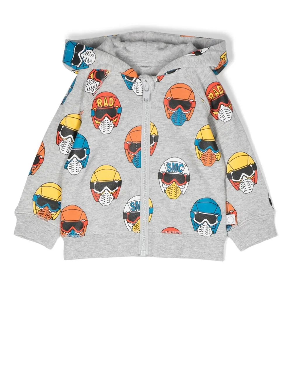 

Stella McCartney Kids hoodie con cierre y estampado gráfico - Gris
