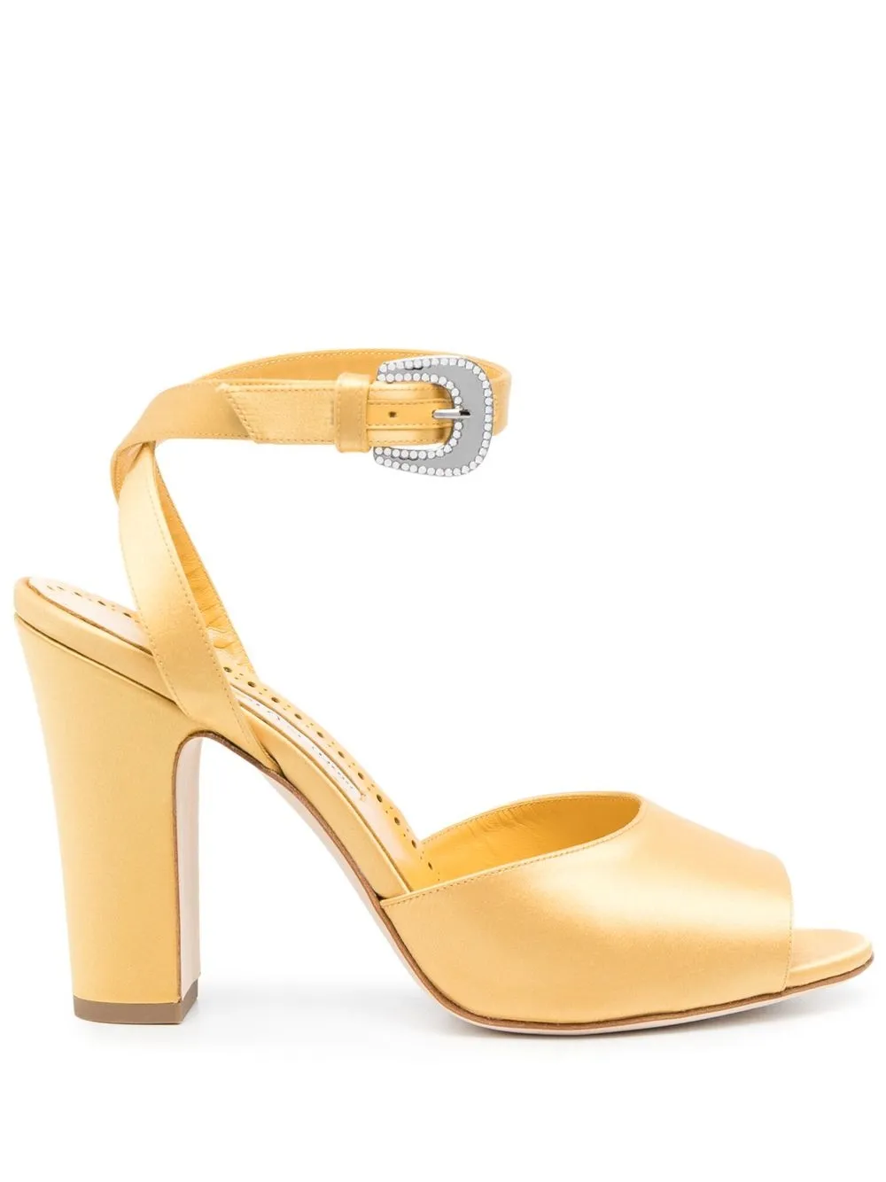 

Manolo Blahnik sandalias con puntera abierta y tacón de 110mm - Amarillo