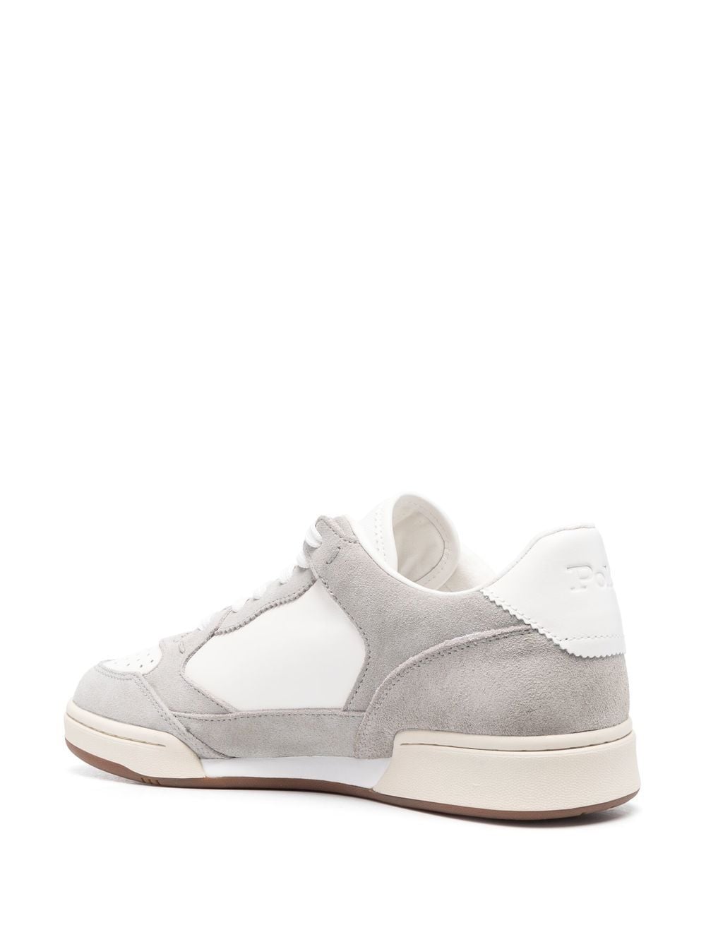 Shop Polo Ralph Lauren Court Leather-suede Sneakers In White