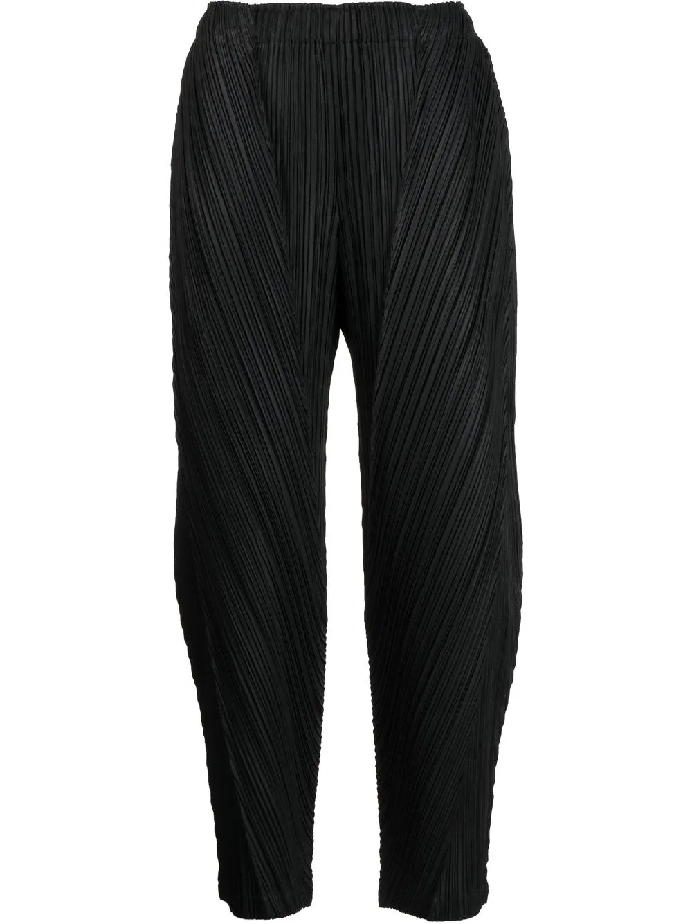 

Pleats Please Issey Miyake pantalones ajustados con efecto arrugado - Negro