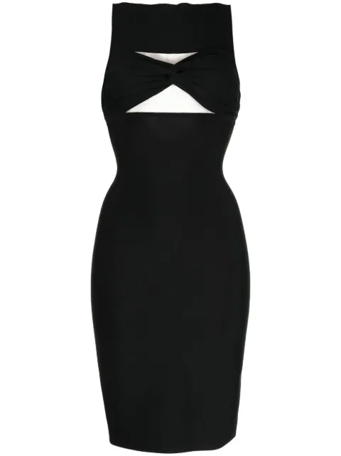 Herve L. Leroux cut-out bodice pencil dress