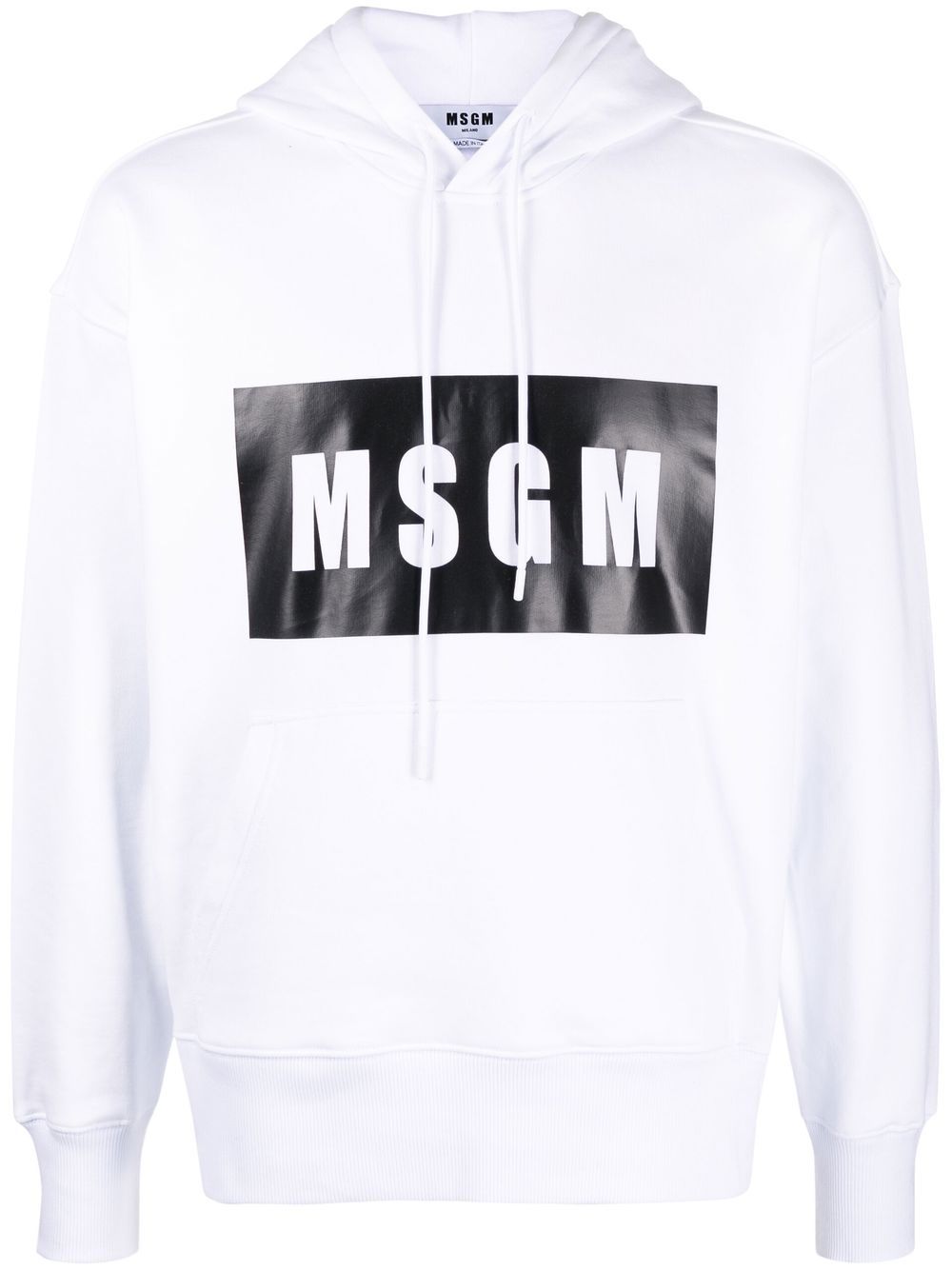 logo-print cotton hoodie