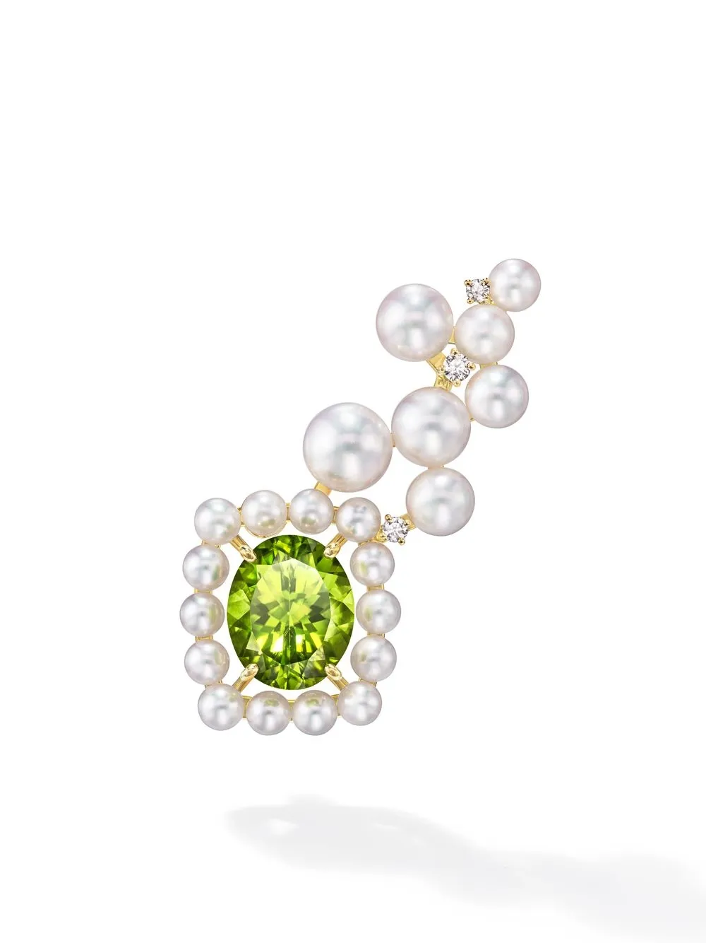 

TASAKI 18kt yellow gold Atelier Ore multi-stone earring