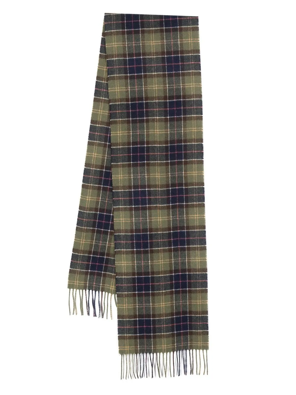 

Barbour tartan check pattern scarf - Green