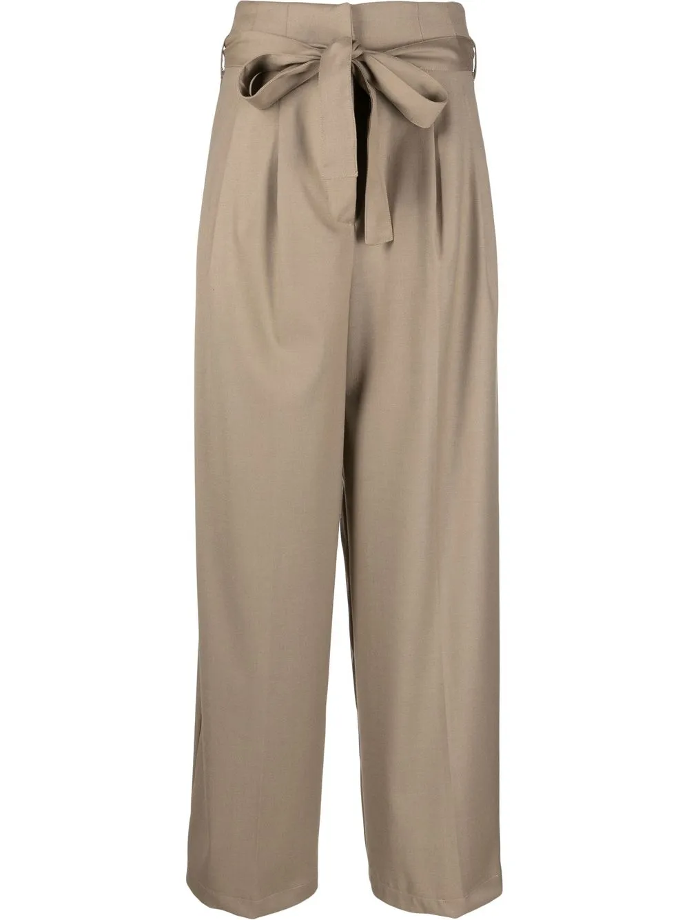 

Semicouture tied-waist straight trousers - Neutrals