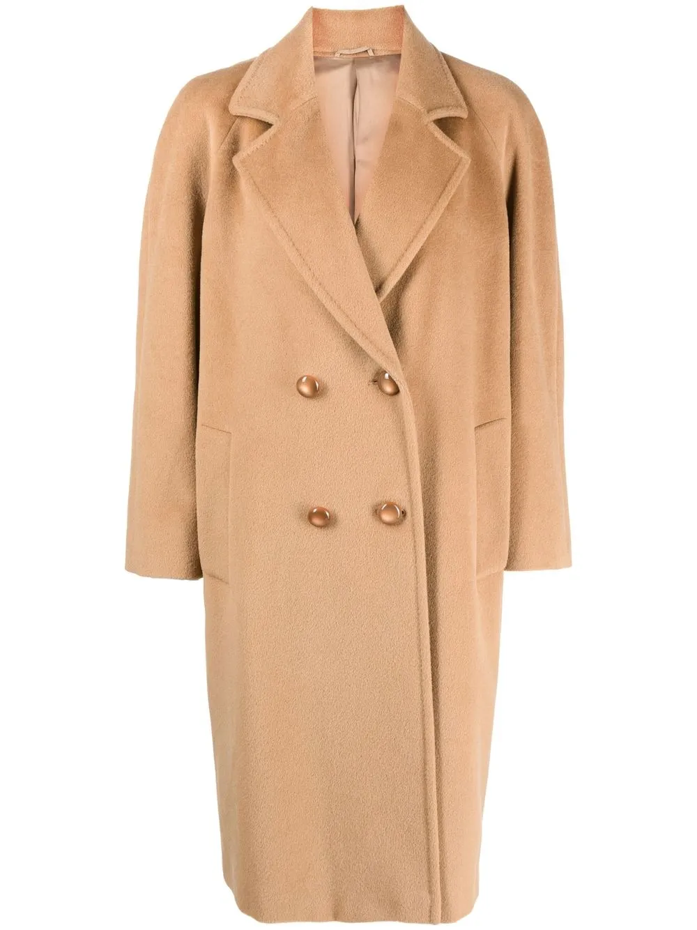 

A.N.G.E.L.O. Vintage Cult 1980s notched-lapels double-breasted coat - Neutrals