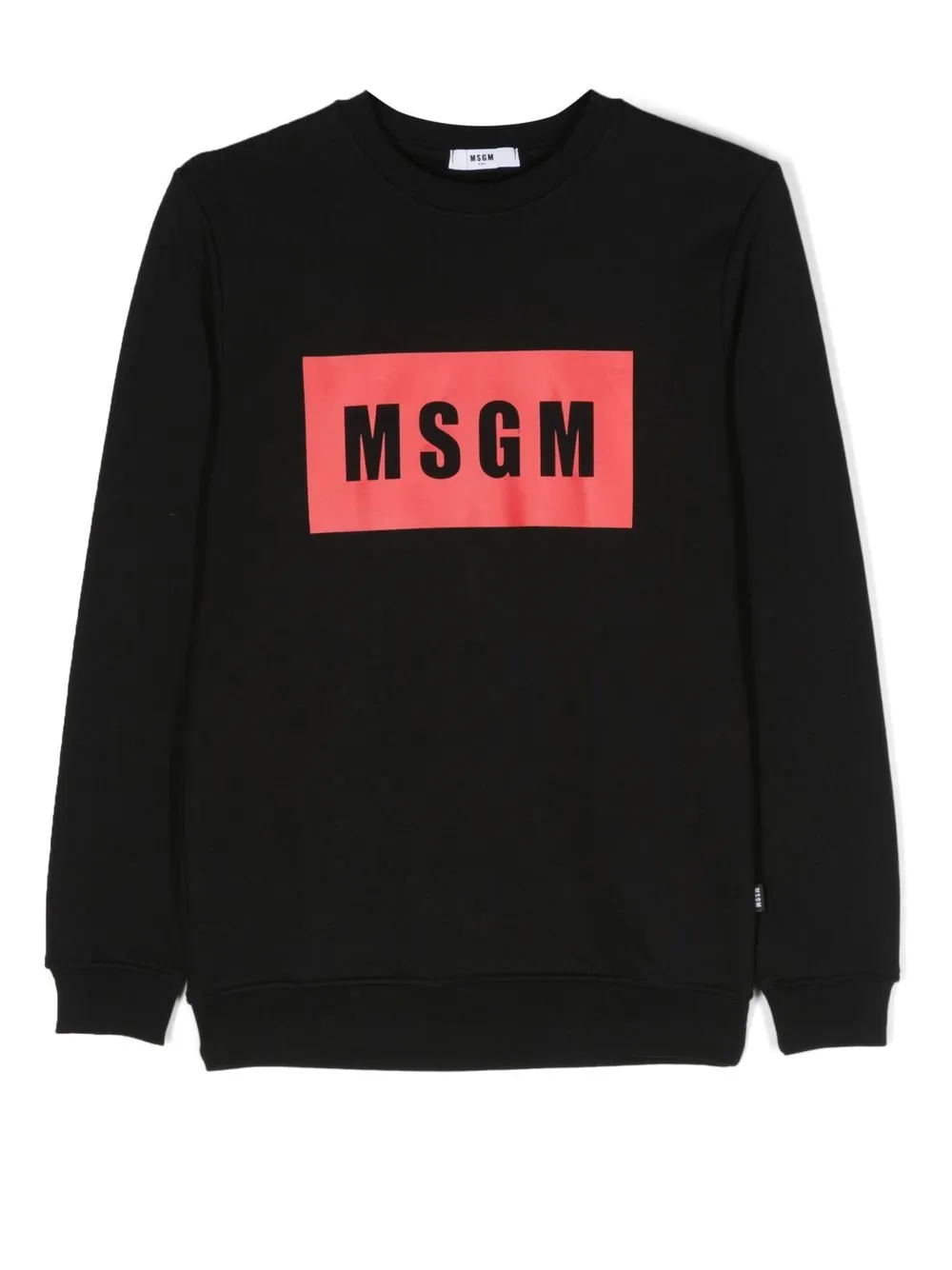 

MSGM Kids sudadera con parche del logo - Negro