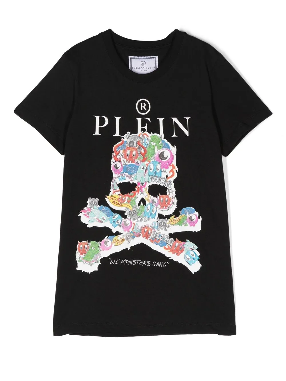 

Philipp Plein Junior skull-print cotton T-shirt - Black