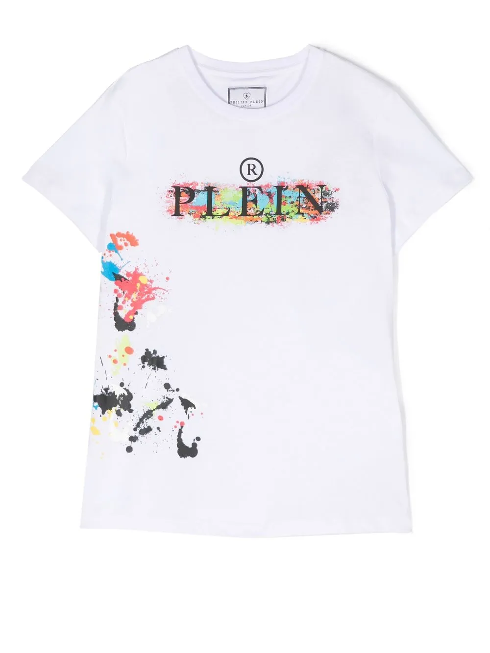 

Philipp Plein Junior TEEN paint-splatter T-shirt - White