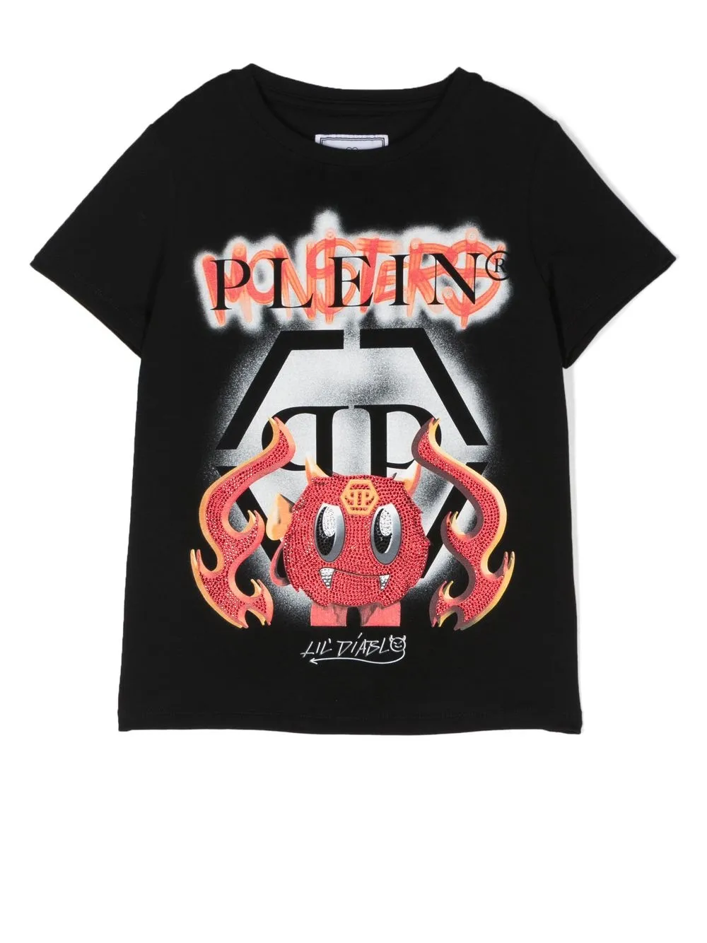 

Philipp Plein Junior graphic-print short-sleeve T-shirt - Black