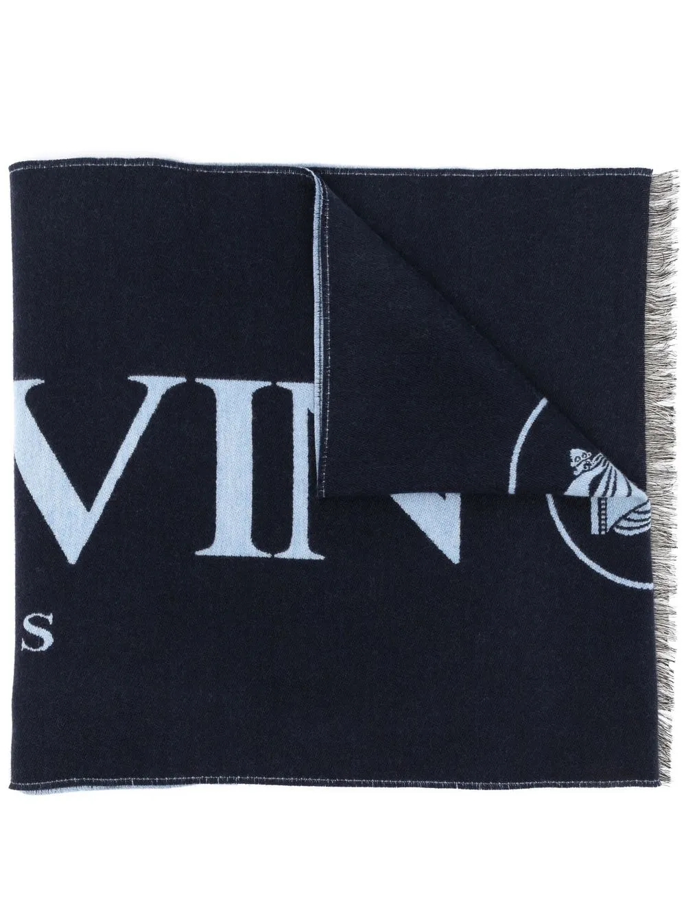 

Lanvin color-block wool scarf - Blue