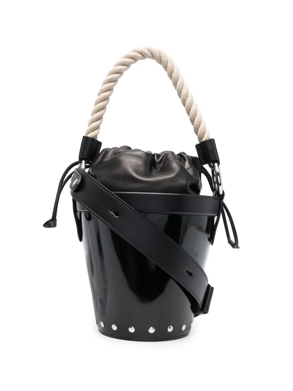 

Maison Margiela bolsa bucket con apliques - Negro