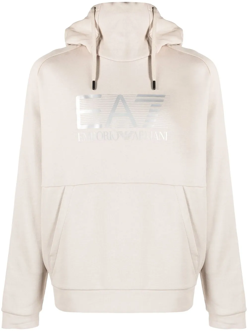 

Ea7 Emporio Armani hoodie con logo estampado y cordones - Neutro