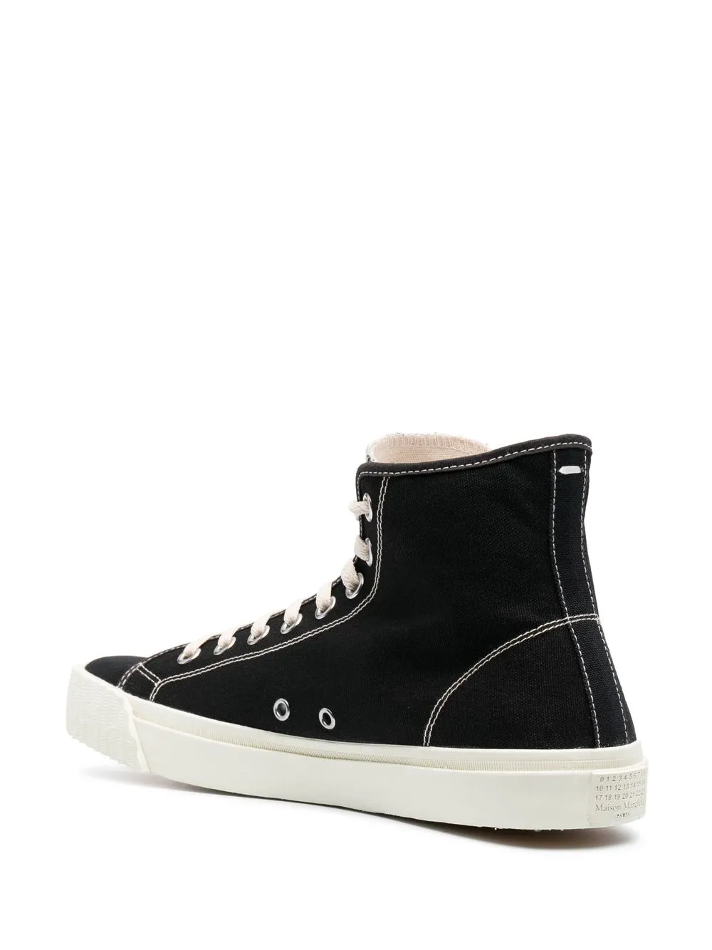 Shop Maison Margiela Tabi High-top Sneakers In Black