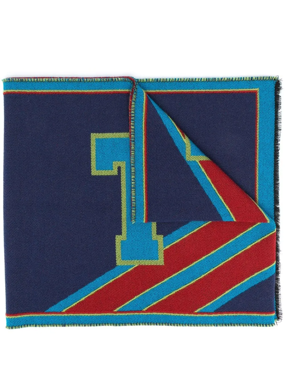 

ETRO mascada con logo en jacquard - Azul