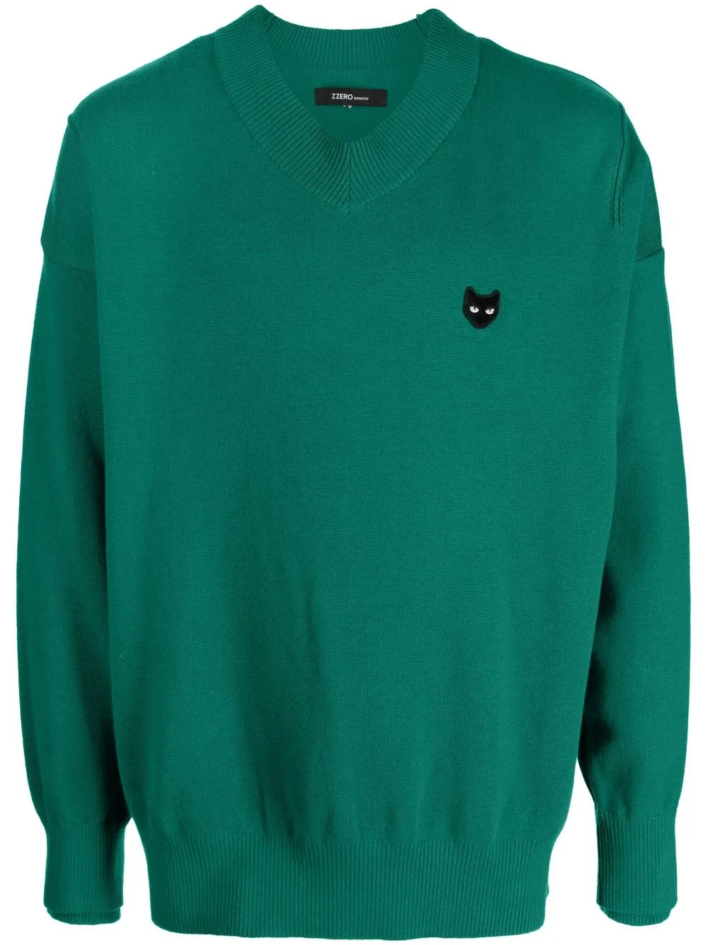 

ZZERO BY SONGZIO embroidered-logo knit pullover - Green