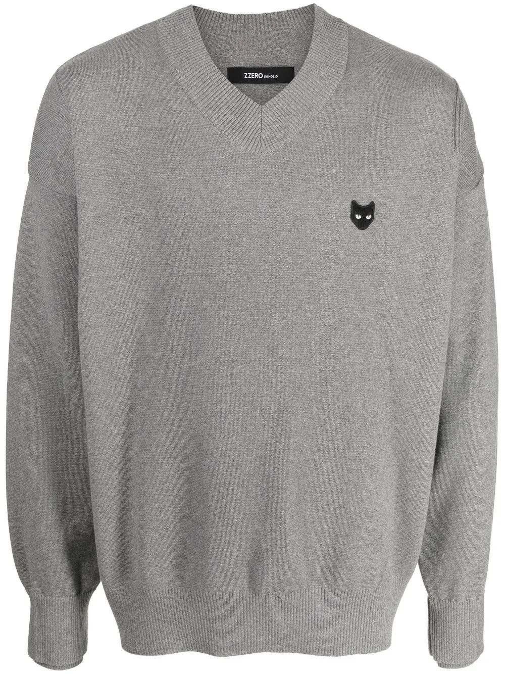 

ZZERO BY SONGZIO embroidered-logo detail jumper - Grey