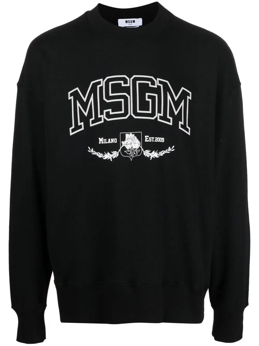 

MSGM sudadera con logo estampado - Negro