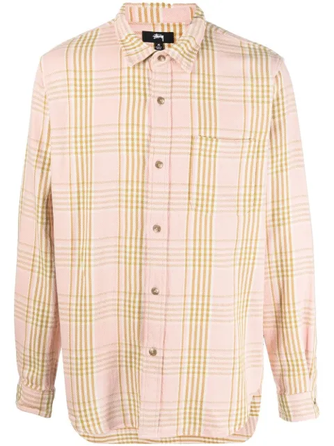 Stüssy tartan long-sleeve cotton shirt