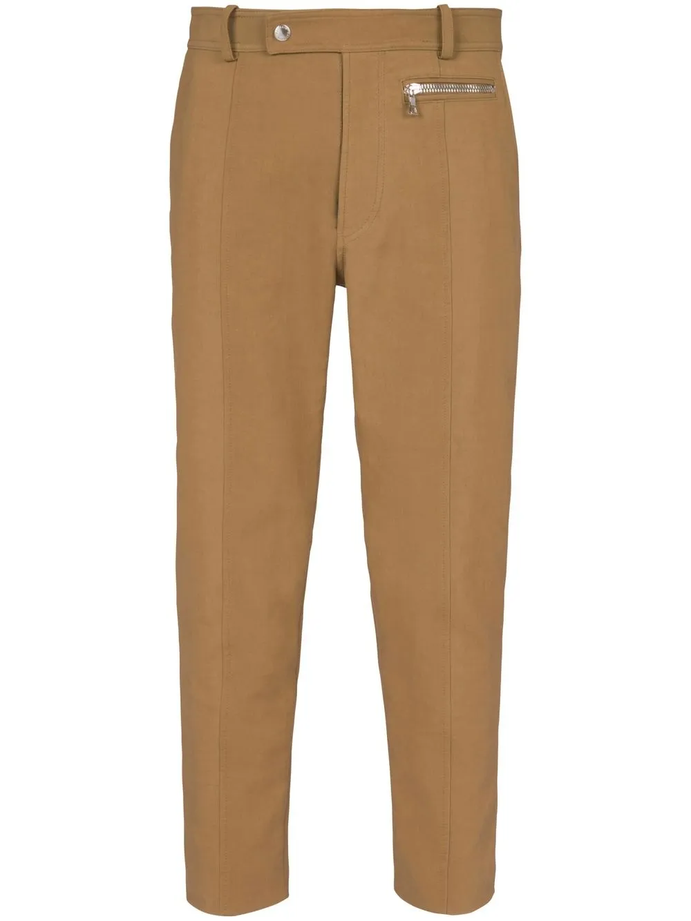 BALMAIN CROPPED-LEG CHINO TROUSERS