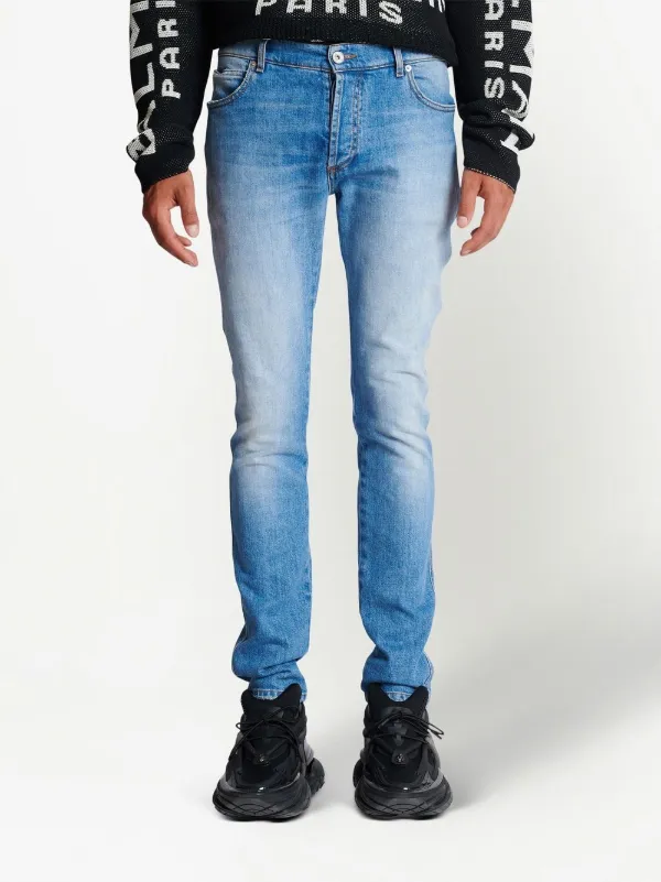 【関税込み】Balmain ブルー スリムフィット ジーンズ Balmain スリムジーンズ | ブルー | FARFETCH JP