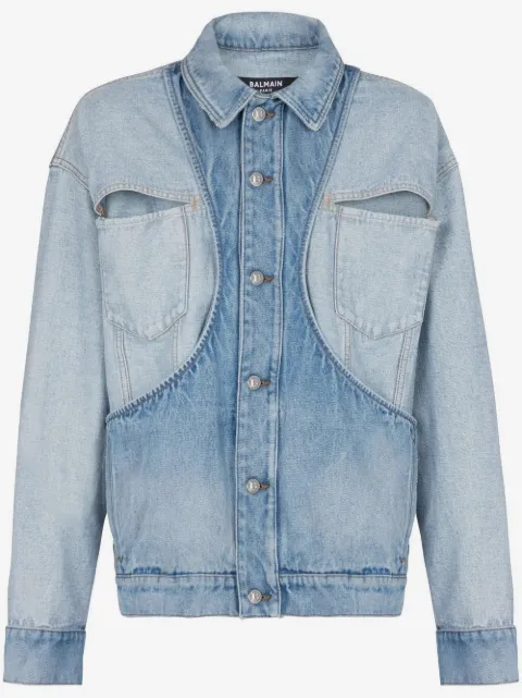 Balmain panelled-design denim jacket