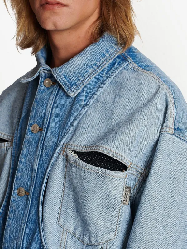 【関税込み】Balmain ブルー テーラード デニムジャケット Balmain デニムジャケット | ブルー | FARFETCH JP