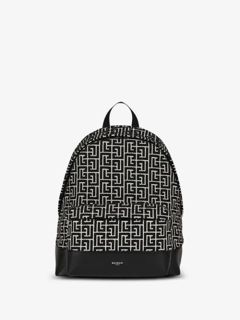 Balmain all-over logo-pattern backpack