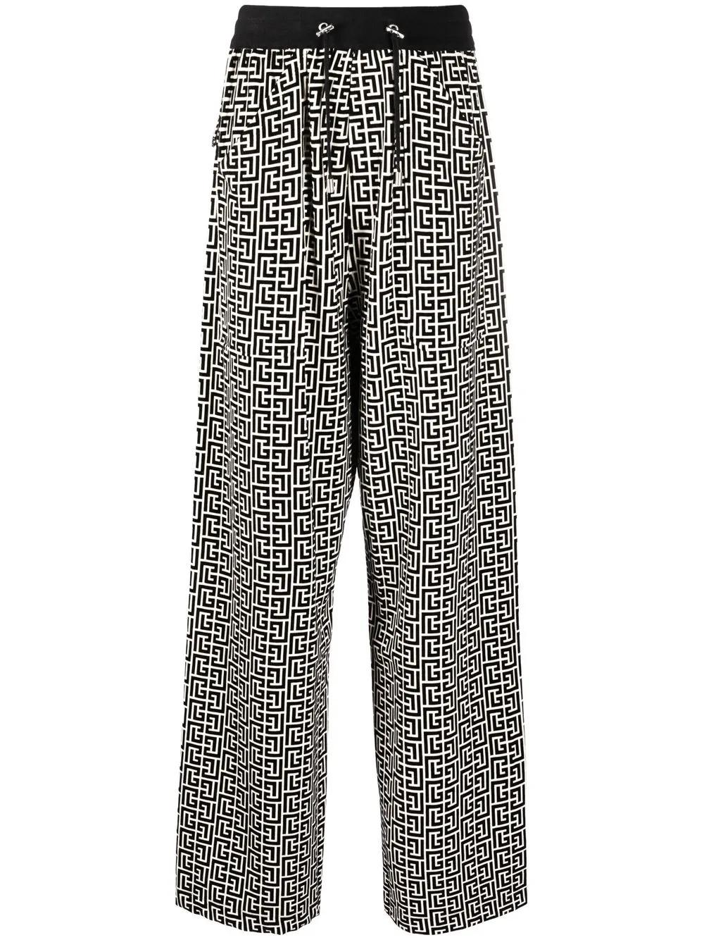 

Balmain monogram-print track trousers - Black