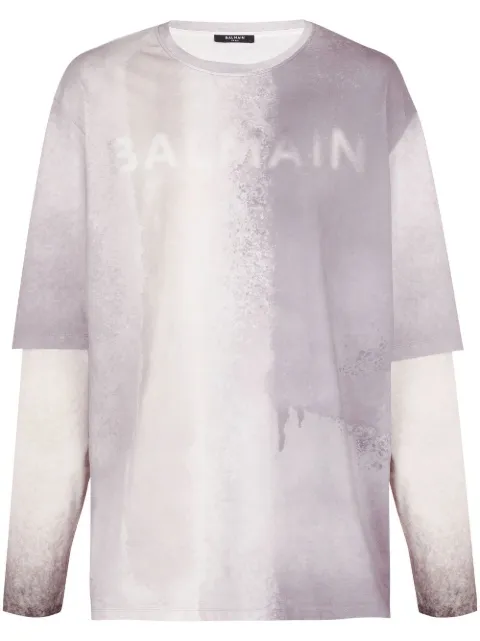 Balmain playera con logo estampado
