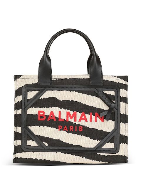 Balmain B-Army 42 zebra-print tote bag