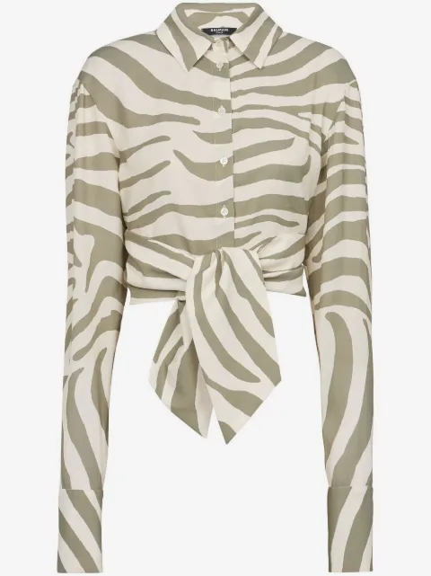 Balmain camisa con animal print