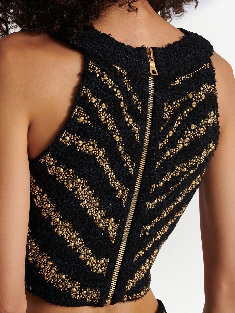 Cheap Balmain sequin-embellished knitted top Women