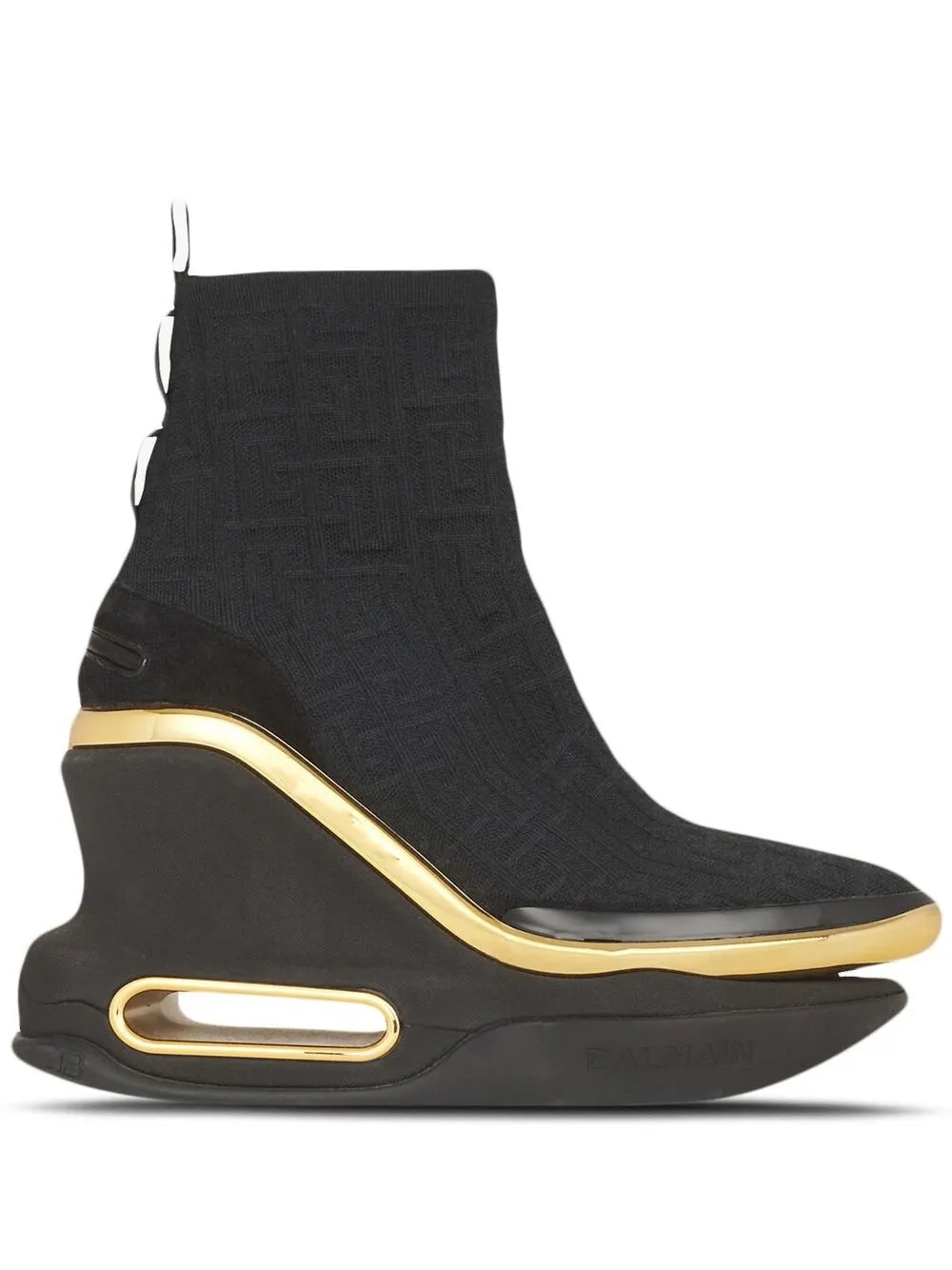 

Balmain B-Bold mesh wedge sneakers - Black