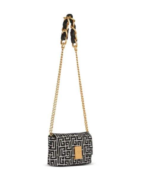 Balmain 1945 Soft jacquard monogram shoulder bag CN1BJ796TJNA - 3