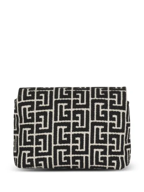 Balmain 1945 Soft jacquard monogram shoulder bag CN1BJ796TJNA - 2